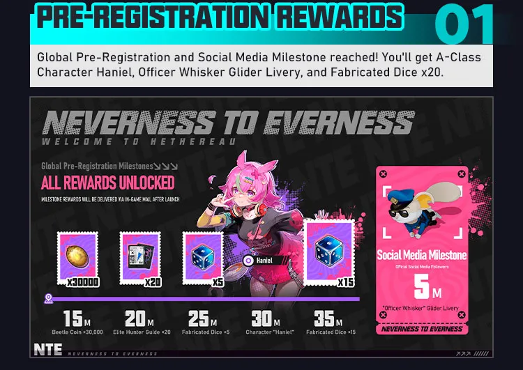 Pre-Registration Rewards